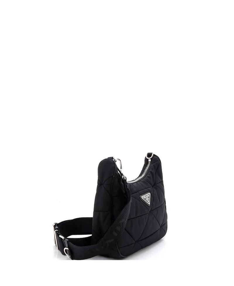 Pre-Owned Prada Small Re-Edition Shoulder Bag Quilted Tessuto