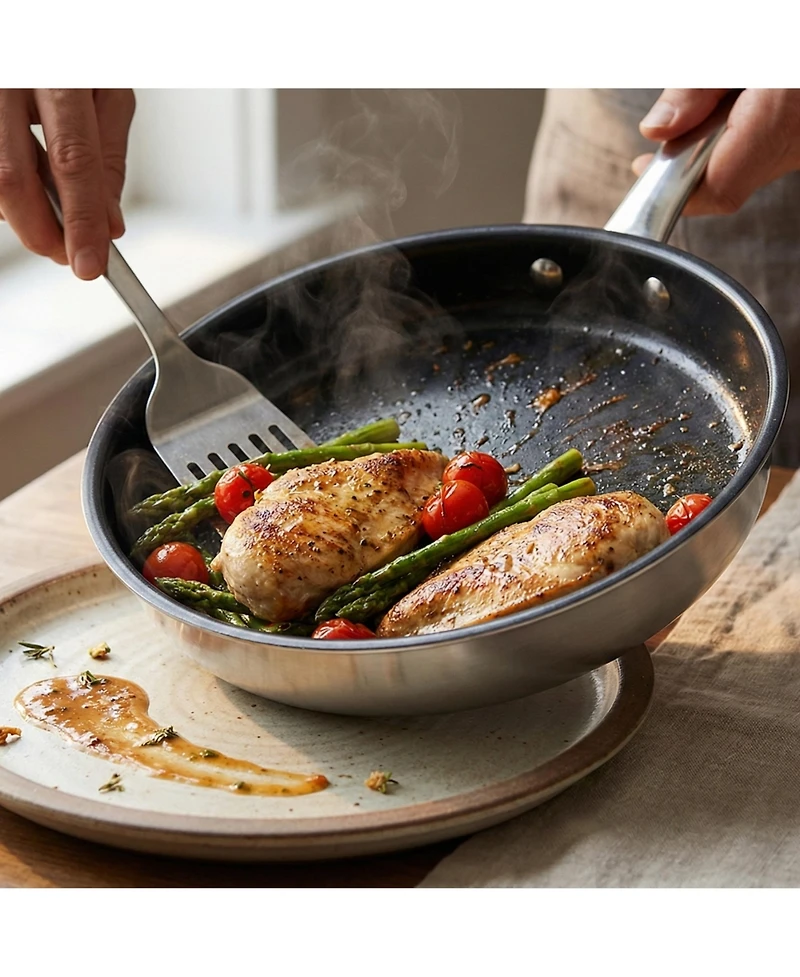 Alva Maestro Nonstick Stainless Steel Frying Pan – 5-Ply