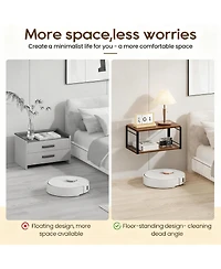 Yigii Floating Nightstand Wall Mounted Wood Shelf Bedroom Bathroom Kitchen Office Storage