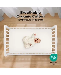 KeaBabies 2pk Soothe Fitted Crib Sheets Neutral, Baby Sheets, Fits Standard Nursery Mattress