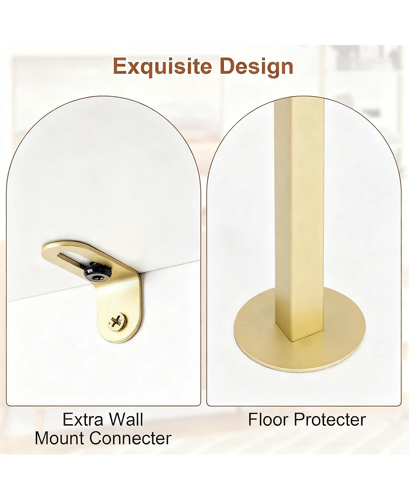 Yigii Ladder Bookshelf Wall-Mounted Solid Wood Industrial Storage Rack