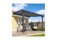 Aecojoy 10x10 Outdoor Hardtop Gazebo Adjustable Height (6.5-9.8Ft) Pergola for Patio