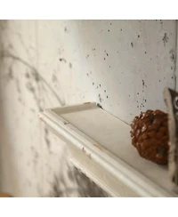 Yigii 36.3 Inch Rustic Solid Wood Wall Mounted Decorative Long Shelf