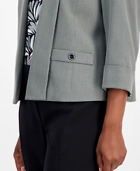 Kasper Women's Open-Front 3/4-Sleeve Jacket