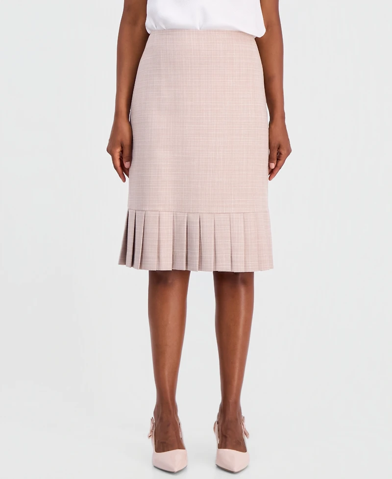 Kasper Women's Pleated-Hem Pencil Skirt