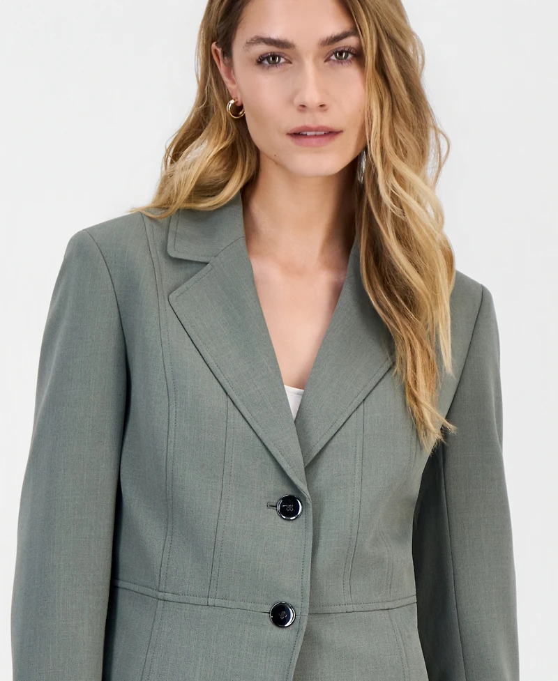 Kasper Petite Two-Button Seamed Blazer