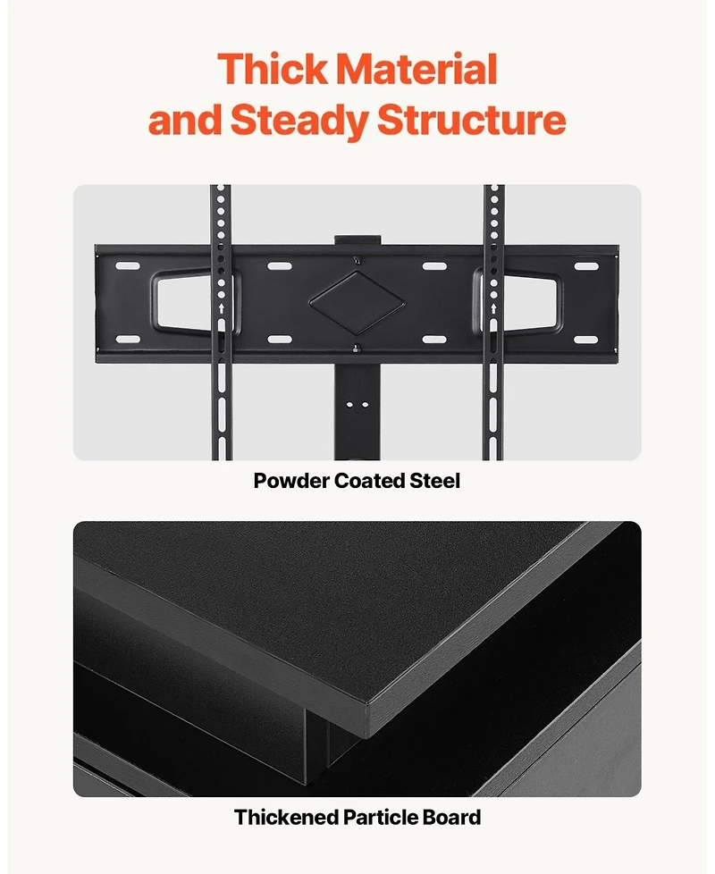 Gouun Tv Stand with Mount and Led Lights for TVs