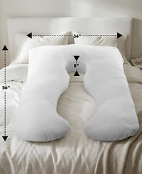 Cheer Collection Hypoallergenic Down Alternative Pregnancy U Shaped Body Pillow