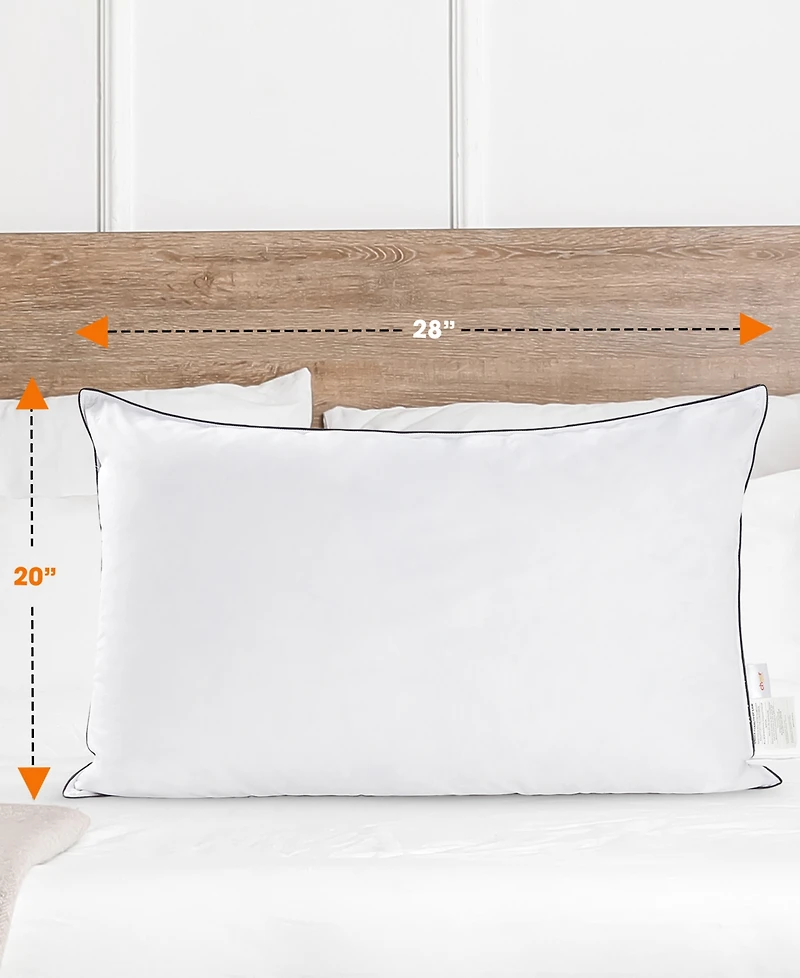 Cheer Collection Soft and Silky Cotton Kapok 2-Pack Pillows