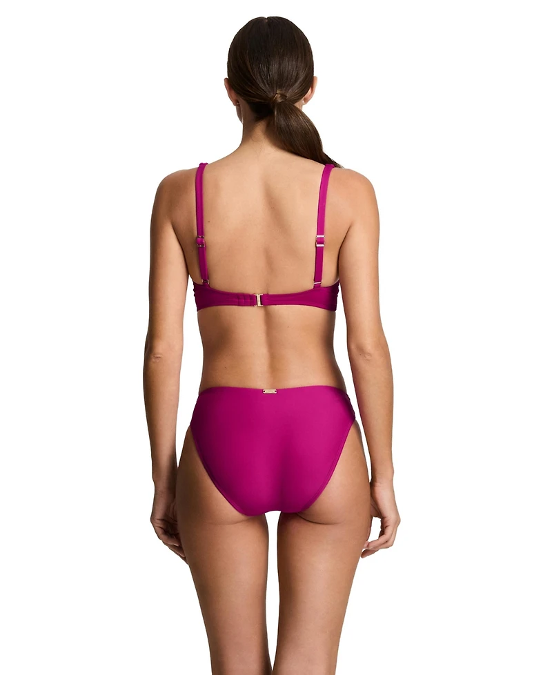 Lauren Ralph Women's Plumeria Ruffle Underwire Bralette Swimsuit Top