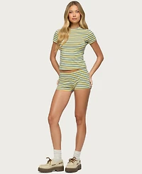 Edikted Women's Isara Striped Shorts