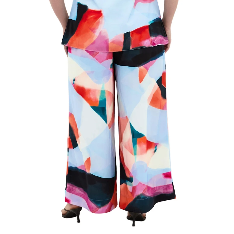 City Chic Women's Shania Aspect Print Wide Leg Pant