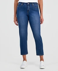 Style & Co Women's Mid-Rise Straight Leg Ankle Jeans, Exclusively at Macy's