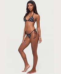 Edikted Women's Tora Polka Dot Triangle Bikini Top