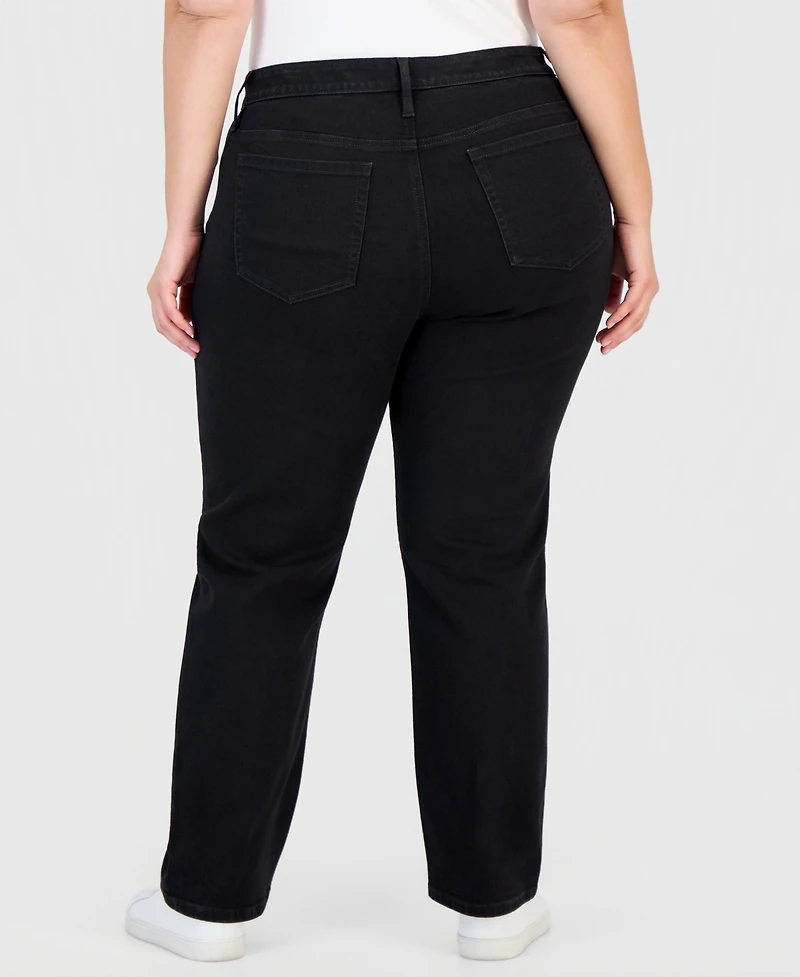 Style & Co Plus High-Rise Straight-Leg Jeans