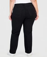 Style & Co Plus High-Rise Straight-Leg Jeans