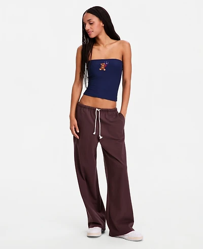 Hippie Rose Juniors' Lightweight Fleece Wide-Leg Sweatpants