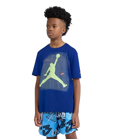 Jordan Boys' 8-20 Jumpman Grid Blur Crewneck T-Shirt