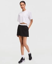 Calvin Klein Performance Womens Boxy Cropped Logo Tee Pull On Skort