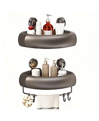 Yigii Shower Suction Cup Corner Shelves No Drilling Aluminum Bathroom Organizer
