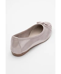 Forever and Always Shoes Women's Nopos Leather Cap Toe Ballet Flat