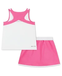Nike Girls' 4-6X Dri-fit Color-Blocked Tank Top and Skort, 2-Piece Set