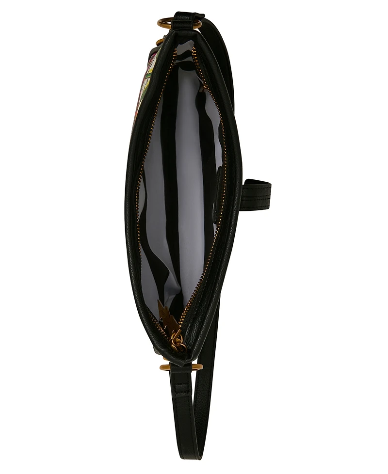 Betsey Johnson Artwork Faces Small Shoulder Handbag