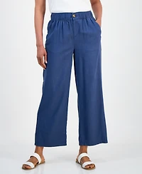 Style & Co Petite High-Rise Wide-Leg Ankle Pants, Macy's Exclusive