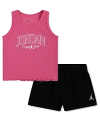 Jordan Boys' 4-6X Ribbed Tank and Pleated Shorts, 2-Piiece Set