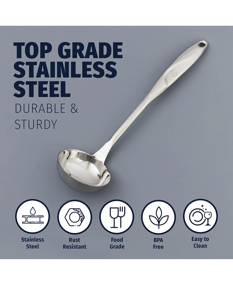 Stainless Steel 13-inch Soup Ladle Cooking Utensil