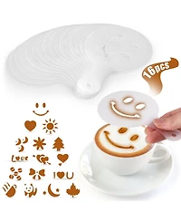 Plastic Stencils for Latte Art 16-Pc.