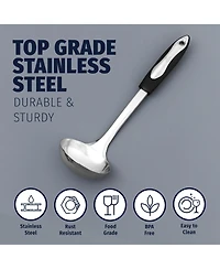 12" Soup Ladle Cooking Utensil - Durable Stainless Steel Kitchen Gadget