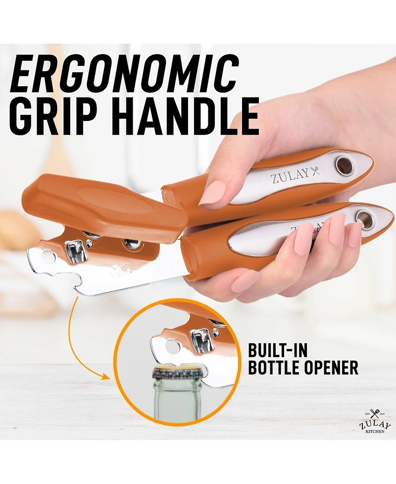 Heavy Duty 2 1 Can Opener Wide Grip Smooth Edge Cut