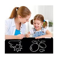 Kinder King 3-in-1 Kids Activity Table and 2 Chairs Set with Storage, Removable Top and Chalkboard
