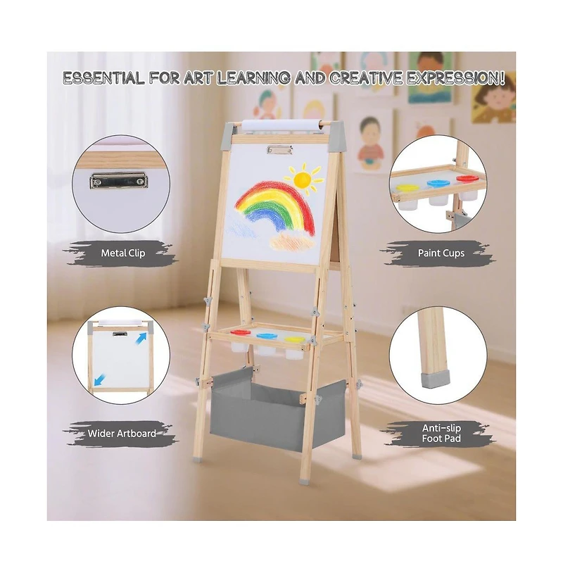 Kinder King 3 1 Kids Art Easel Set