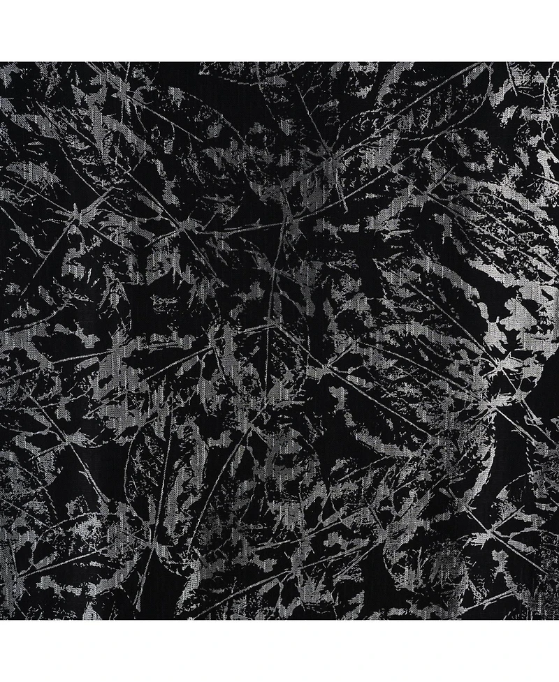 Rt Designers Collection Brighton Foil Jacquard Polyester Window Curtain Grommet Panel 52" x 84"