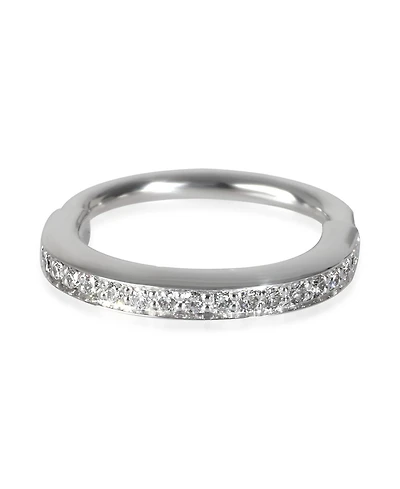 Pre-Owned Tiffany & Co White Gold Diamond Lock Ring