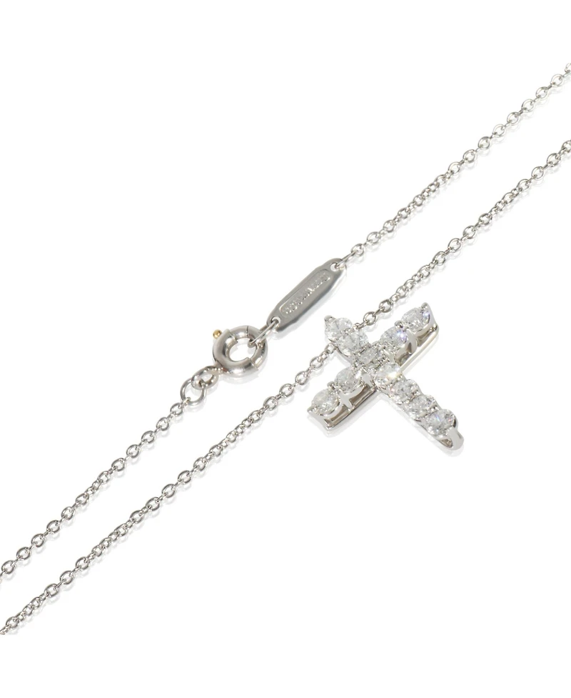Pre-Owned Tiffany & Co Platinum Diamond Cross Pendant