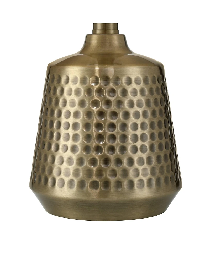 360 Lighting Argus 16 1/4" High Small Modern Accent Table Lamp Gold Textured Brass Finish Metal Single Living Room Bedroom