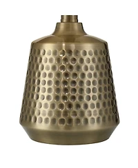 360 Lighting Argus 16 1/4" High Small Modern Accent Table Lamp Gold Textured Brass Finish Metal Single Living Room Bedroom