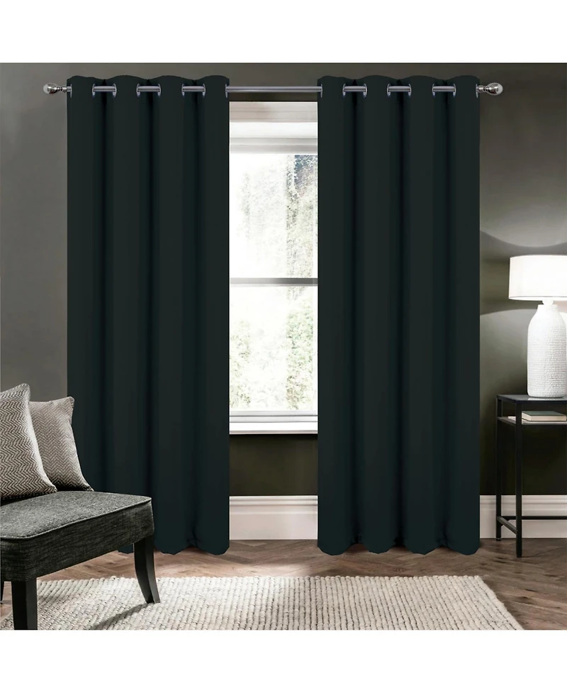 Rt Designers Collection Oakley Embossed Blackout Polyester Window Curtain Grommet Panel