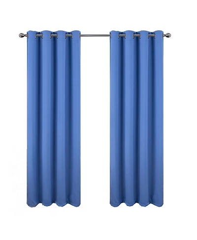 Rt Designers Collection Oakley Embossed Blackout Polyester Window Curtain Grommet Panel 52" x 90