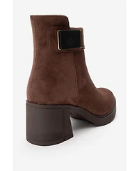 Prologue Shoes Rashe Block Heel Zip Boot (Women)
