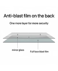 Busdays 56X15inch Wall-mounted round-angle dressing mirror high-quality 5mm silver mirror explosion-proof glass