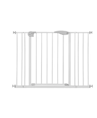 Aostirmotor Double Door Baby Safety Gate for Stairs and Doorways, Adjustable 29.5"-45.3" with Extensions, Auto Close, Pressure Mounted