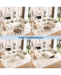 gaomon Sectional Sleeper Sofa with Pull-Out Bed