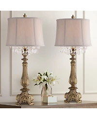 Barnes and Ivy Dubois 37.25" Tall Traditional Table Lamps, Set of 2