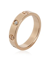 Pre-Owned Cartier Rose Gold Diamond Small Model Love Ring