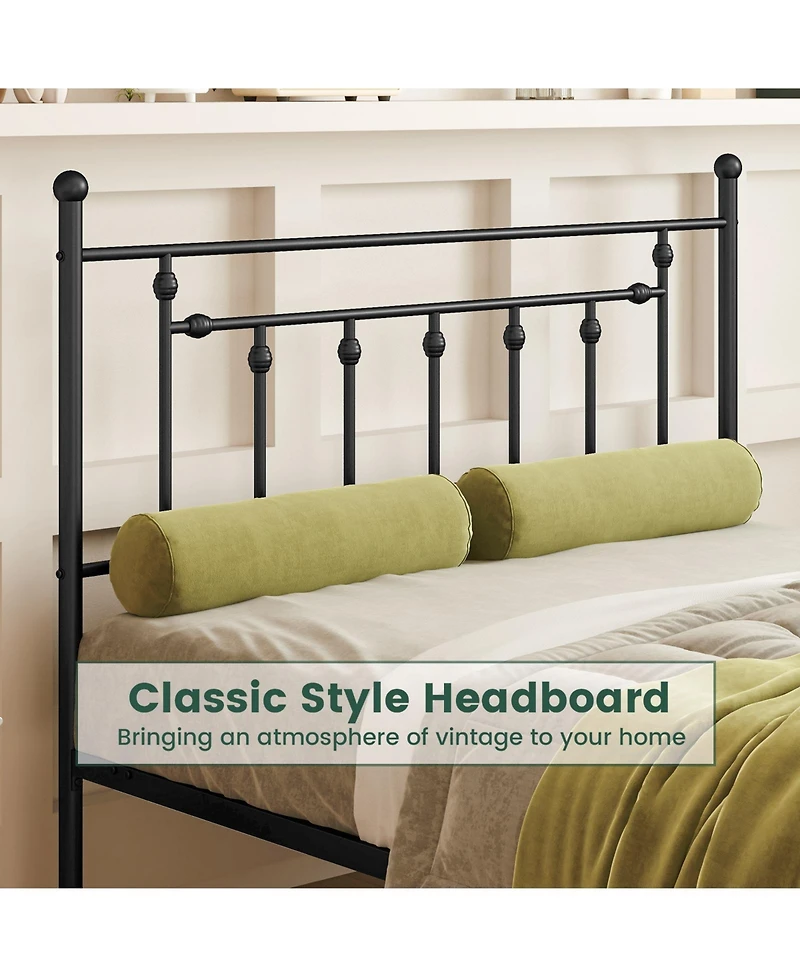 Gouun Heavy-duty Metal Bed Frame with Headboard