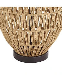 360 Lighting San Marcos 27" Tall Modern Coastal Table Lamps Set of 2 Wicker Metal Living Room Bedroom